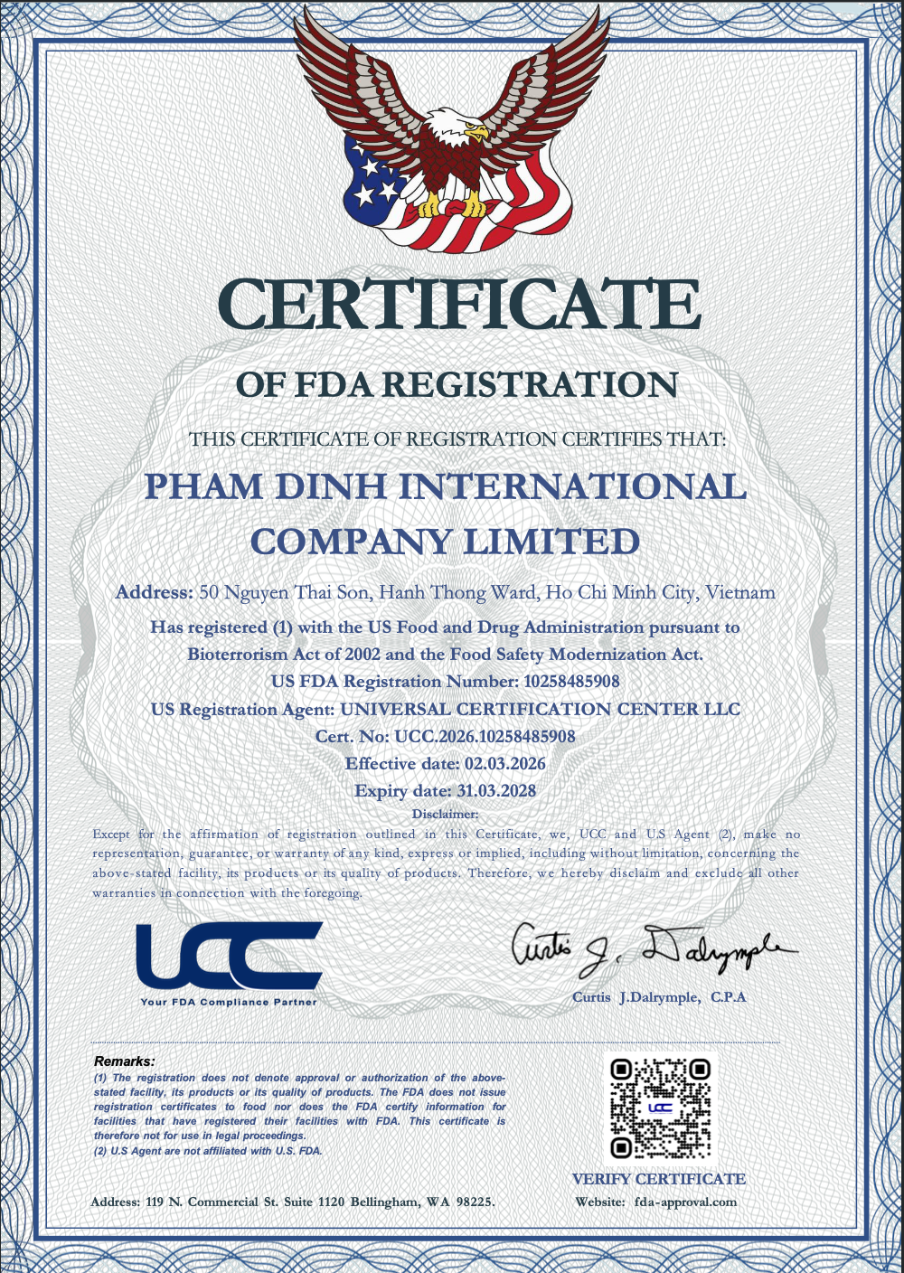 Certificate Pham Dinh